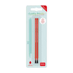 Lot de 2 recharges stylo à encre gel 3D  Legami - Lovely Friends - Rouge