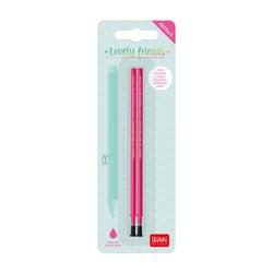 Lot de 2 recharges stylo à encre gel 3D Legami - Lovely Friends - Rose