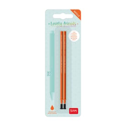 Lot de 2 recharges stylo à encre gel 3D Legami - Lovely Friends - Orange