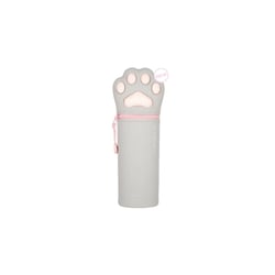 Trousse 2-en-1 ronde 1 compartiment Legami - gris - Kitty