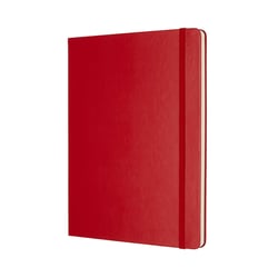 Carnet - 19 x 25 cm - Moleskine - 192 pages unies - couverture rigide - rouge écarlate