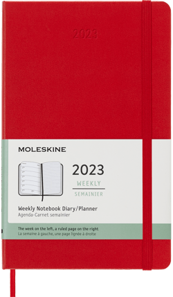 Agenda civil semainier 2023 - Couverture rigide - 13 x 21 cm - Moleskine - Rouge