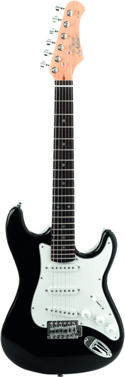 Eko S100 - Guitare électrique - Type ST 3/4 - Noir 