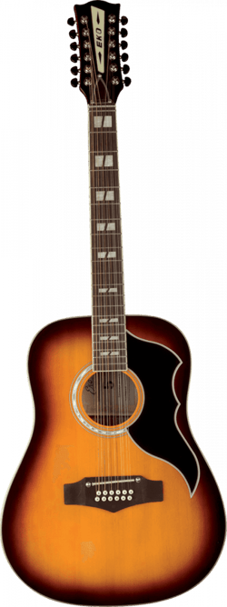 Eko Ranger Vintage Reissue XII - Guitare acoustique 12 cordes - Dreadnought - Honey Burst 