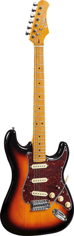 Eko S-300V - Guitare électrique - Type ST - Vintage Sunburst 