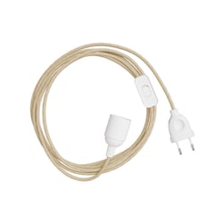 Kit Baladeuse pour abat-jour Creative Cables - Blanc et beige