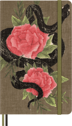 Carnet Moleskine - Rose – 13 x 21 cm – Serpent - 176 pages lignées
