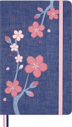 Carnet Moleskine - Bleu– 13 x 21 cm – Sakura - 176 pages lignées