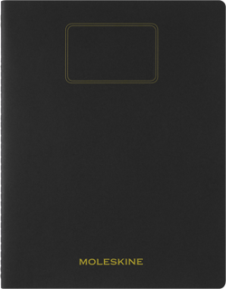 Cahier Moleskine - Noir - 21,6 x 27,9 cm - Etudiant - 120 pages unies