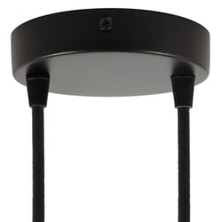 Kit rosace métallique cylindrique à deux trous - Noir