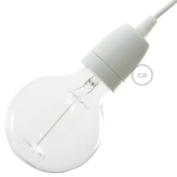 Kit douille E27 en porcelaine - Blanc