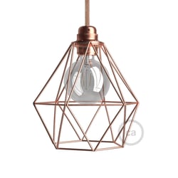Abat-jour Cage Diamond E27 en métal - Cuivre  