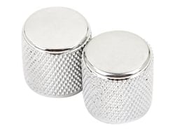 TELECASTER®/PRECISION BASS® KNOBS, KNURLED CHROME ((2))
