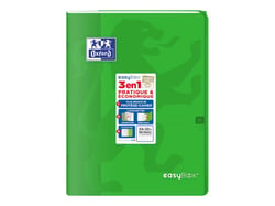 Lot de 3 cahiers polypro - 24 x 32 cm - Easybook - Oxford - 96 pages grands carreaux