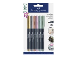 SET 6 MARQUEURS ENCRE METAL ASSORT