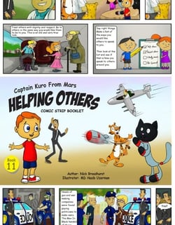Captain Kuro From Mars Helping Others Comic Strip Booklet - Captain Kuro From Mars Comic Strip Booklets English, #11