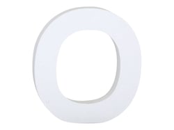 Lettre O majuscule - carton blanc - 20 cm