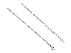 Collier sautoir maille forcat large Créalia - Bronze