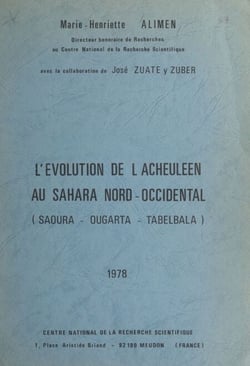 L'évolution de l'Acheuléen au Sahara Nord-Occidental - Saoura, Ougarta, Tabelbala