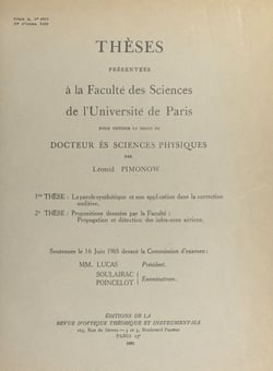 La parole synthétique et son application dans la correction auditive - Suivi de Propositions données par la Faculté : Propagation et détection des infra-sons aériens