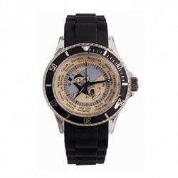 Tintin - Montre de voyage avec bracelet noir