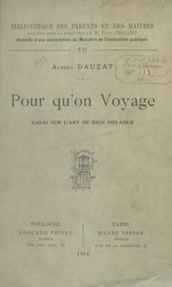 Pour qu'on voyage - Essai sur l'art de bien voyager