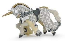 Cheval du Maître des armes cimier licorne  - PAPO - 39916