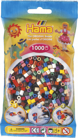 Sachet 1000 perles Hama - MIDI - couleurs mélangées - 20767
