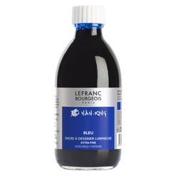 Flacon Encre de couleur indélébile Nan-King - 250 ml - bleu