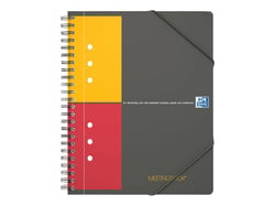Cahier polypro à spirales - 17 x 22 cm - Meetingbook - Oxford - 160 pages petits carreaux
