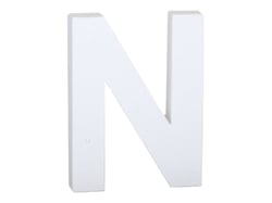 Lettre N majuscule - carton blanc - 20 cm | Cultura