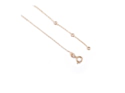 Collier court maille forcat fine Créalia - Doré