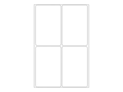 128 étiquettes blanches - 52x82mm
