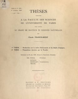 Recherches sur le milieu fluvio-marin et les dépôts d'estuaire - Suivi de Propositions données par la Faculté : Déterminisme des migrations de l'anguille