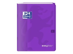 Cahier polypro - 17 x 22 cm - Easybook - Oxford - 96 pages grands carreaux - Violet