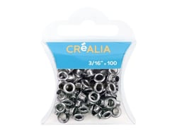 100 œillets 3/16 pouces - Argent - Créalia