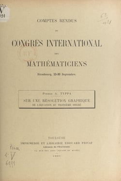 Sur une résolution graphique de l'équation du troisième degré - Comptes rendus du Congrès international des mathématiciens. Strasbourg, 22-30 septembre 1921
