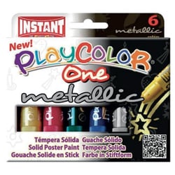 Pack de 6 sticks de gouache solide métallisée - PlayColor One Metallic