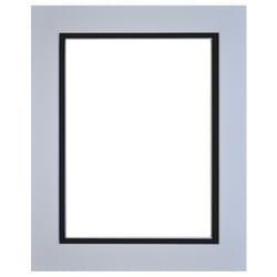 Passe-partout double - Blanc/Noir 24 x 30  cm - ouverture 15 x 20 cm