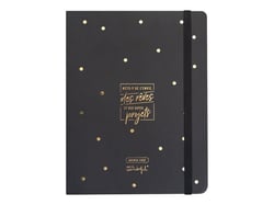 Agenda semainier 2022 - Mets-y de l'envie, des rêves et des super projets - 17 x 23 cm - Noir - Mr. Wonderful