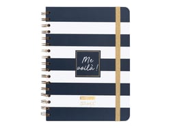 Agenda semainier 2022 - Me voilà! - Black and white stripes - 17 x 22,1 cm - Mr. Wonderful