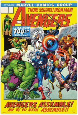 Poster Marvel Avengers 100Th Issue