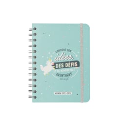 Agenda scolaire semainier 2022/2023 - Petit Format - Mr Wonderful - Contient des idées