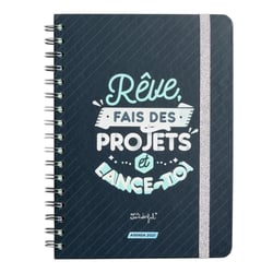Agenda civil semainier 2023 - 15,6 x 22,1 cm - Mr Wonderful - Rêve, fais des projets et lance-toi 