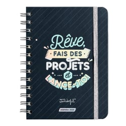 Agenda civil semainier 2023 - 13,4 x 21 cm - Mr Wonderful - Rêve, fais des projets et lance-toi 