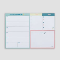 Planning hebdomadaire avec notes adhésives - Cette semaine, je donne tout - Mr Wonderful