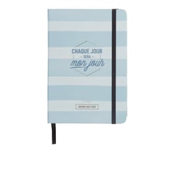 Agenda Scolaire Journalier 2023/2024 - Chaque jour sera mon jour - 12,4 x 2,6 x 17,3 cm - Mr Wonderful - Bleu