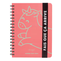 Agenda Scolaire Semainier 2023/2024 - Fais que ça arrive- 15,6 x 2,1 x 22,1 cm - Mr Wonderful - Vert menthe