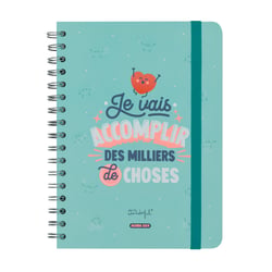 Agenda civil semainier 2024 Mr Wonderful - Bleu - 15,6 x 22,1 cm - Je vais accomplir des milliers de choses