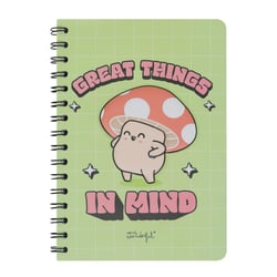 Carnet Mr. Wonderful - Vert - A5 14,8 x 21 cm - Champignon 3D - 100 pages
